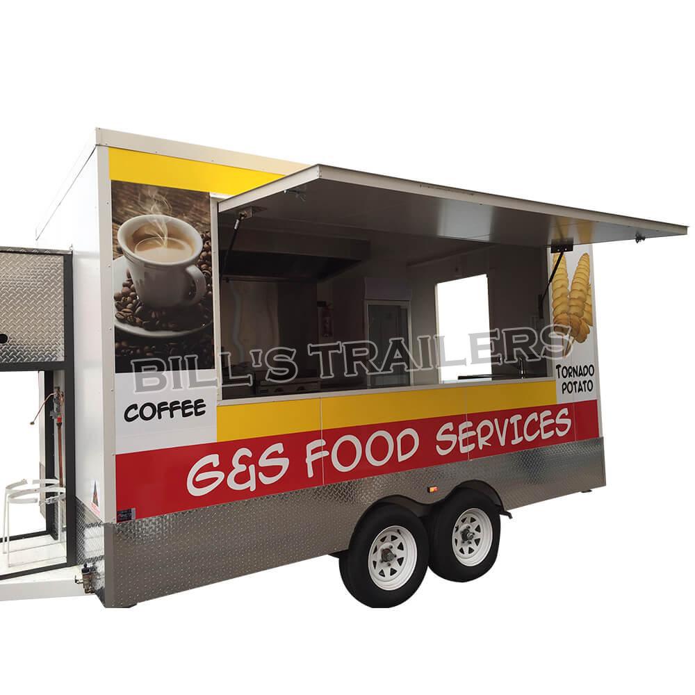 Tandem Food Van Trailer 4000x2460x2200